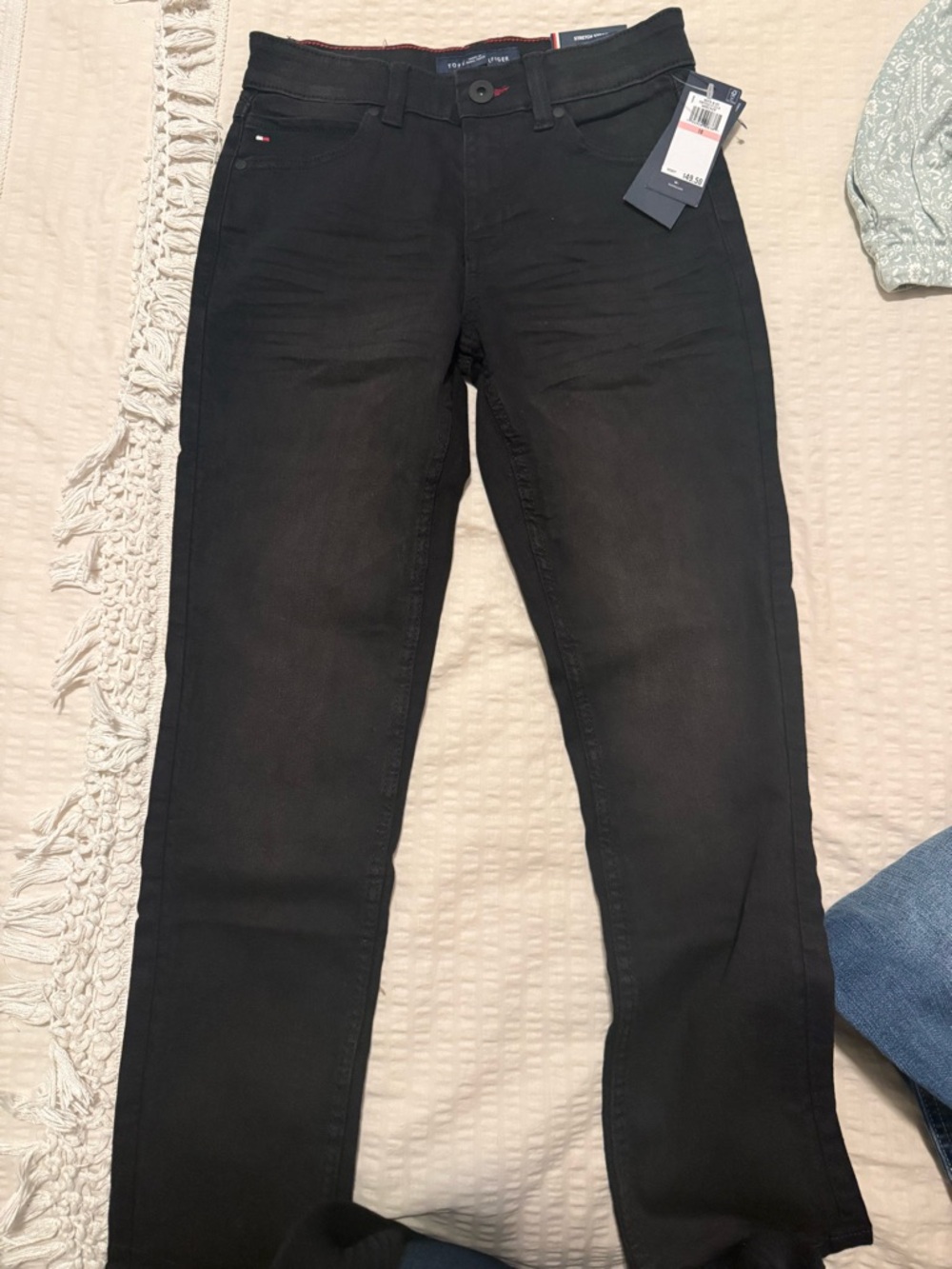 Boys Tommy Hilfiger Black Stretch Refular Jeans